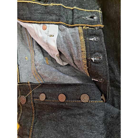 Levi's Men's Black 501 Original Shrink to Fit Straight Leg Jeans Size 38 - Picture 5 of 7